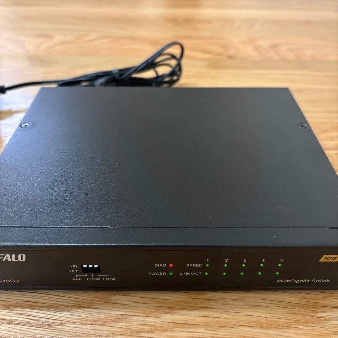 【全ポート10G】BUFFALO LXW-10G5 スイッチングハブ 動作済