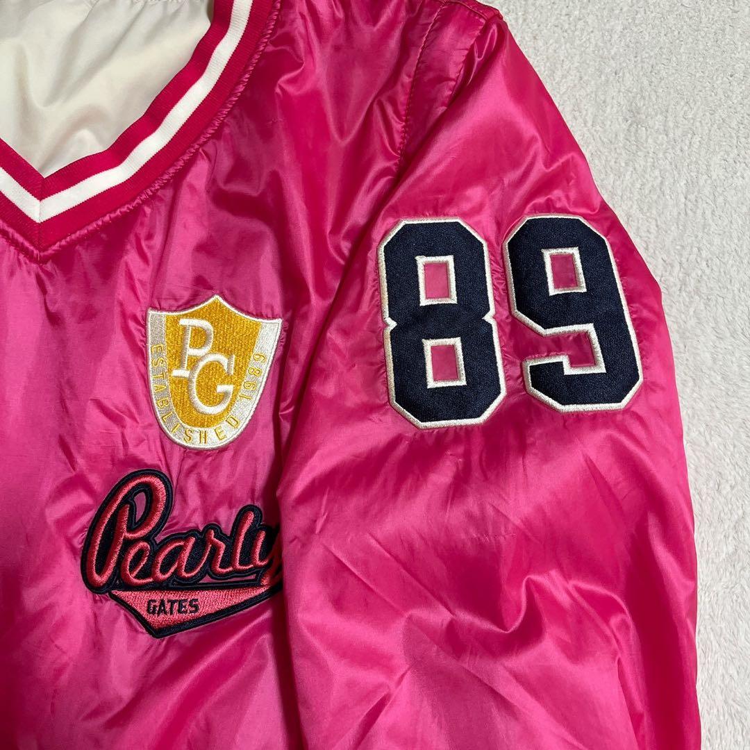 パーリーゲイツ　リバーシブル　4way　中綿　スニード　ベスト　ピンク　L