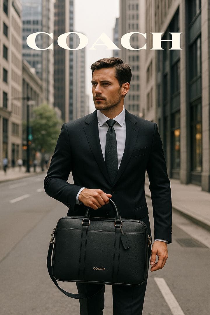 最終値下げ COACH ビジネスバッグ ブラック