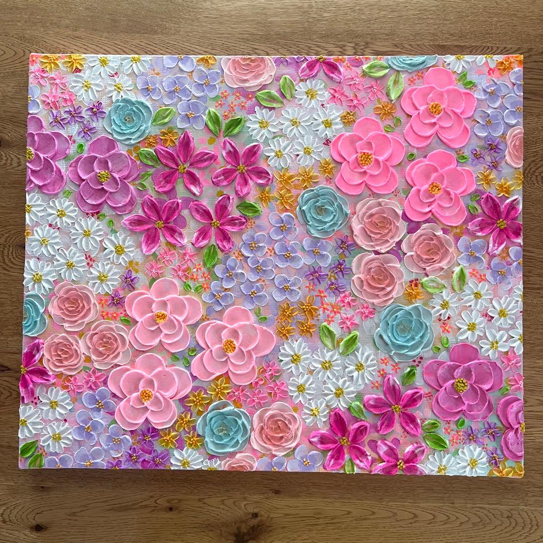 テクスチャーアート　ボタニカル フラワーアート 花図鑑 フランフラン