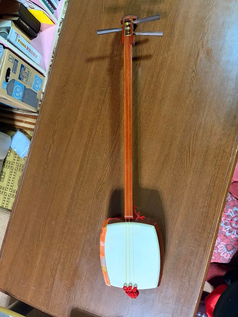 初心者おすすめ！ 三味線 長唄（細棹） 入門セット 状態良好 破れなし【送料込】