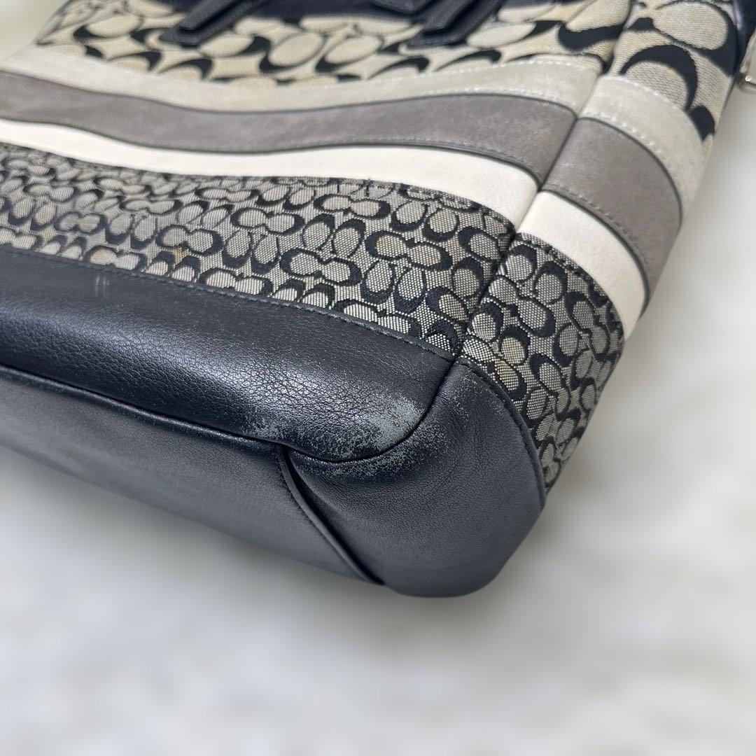 良品 COACH コーチ トートバッグ シグネチャー ブラウン 11529