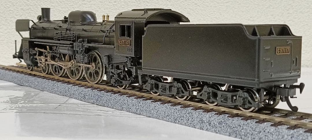 HOゲージ 天賞堂アダチＣ57門デフ蒸気機関車 、メンテナンス済
