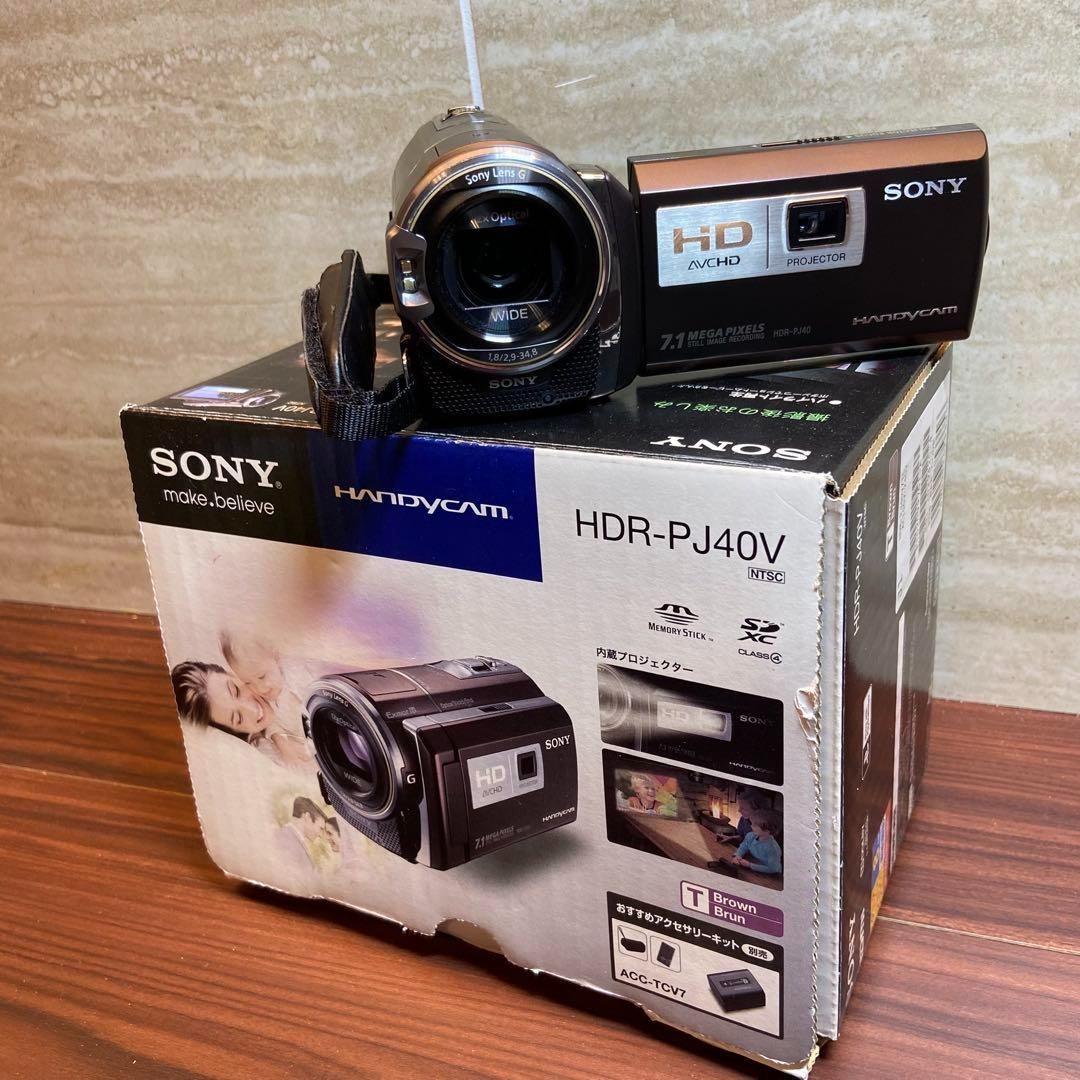 SONY ビデオカメラ HDR-PJ40V ビデオカメラ ほぼ新品 3467