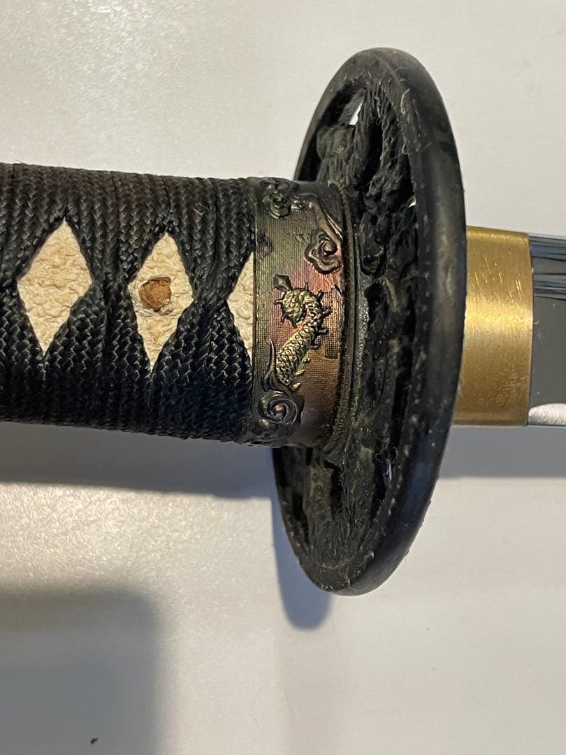 日本刀　模造刀　天然桜の太刀台