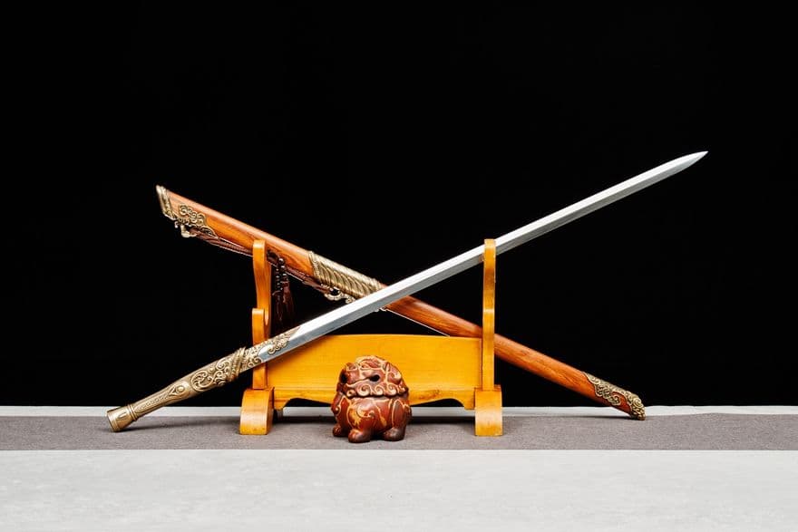 【青衣の剣】古兵器 武具 刀装具 日本刀　模造刀 居合刀 武士道 鑑賞用 美術刀