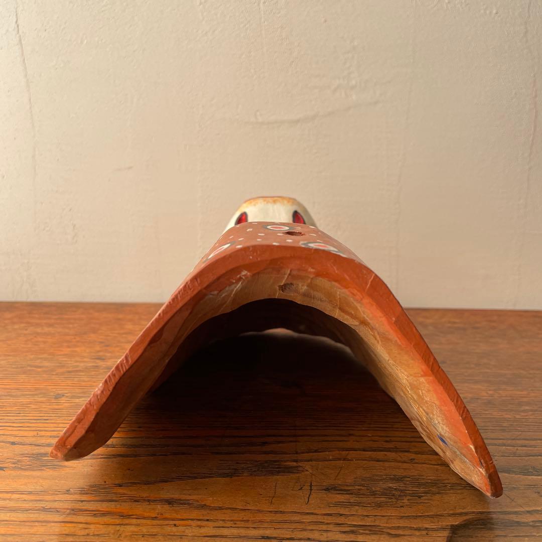 ご確認用　木製　木彫り　猿　マスク　お面南米　メキシコ　壁掛け　カラフル　手描き