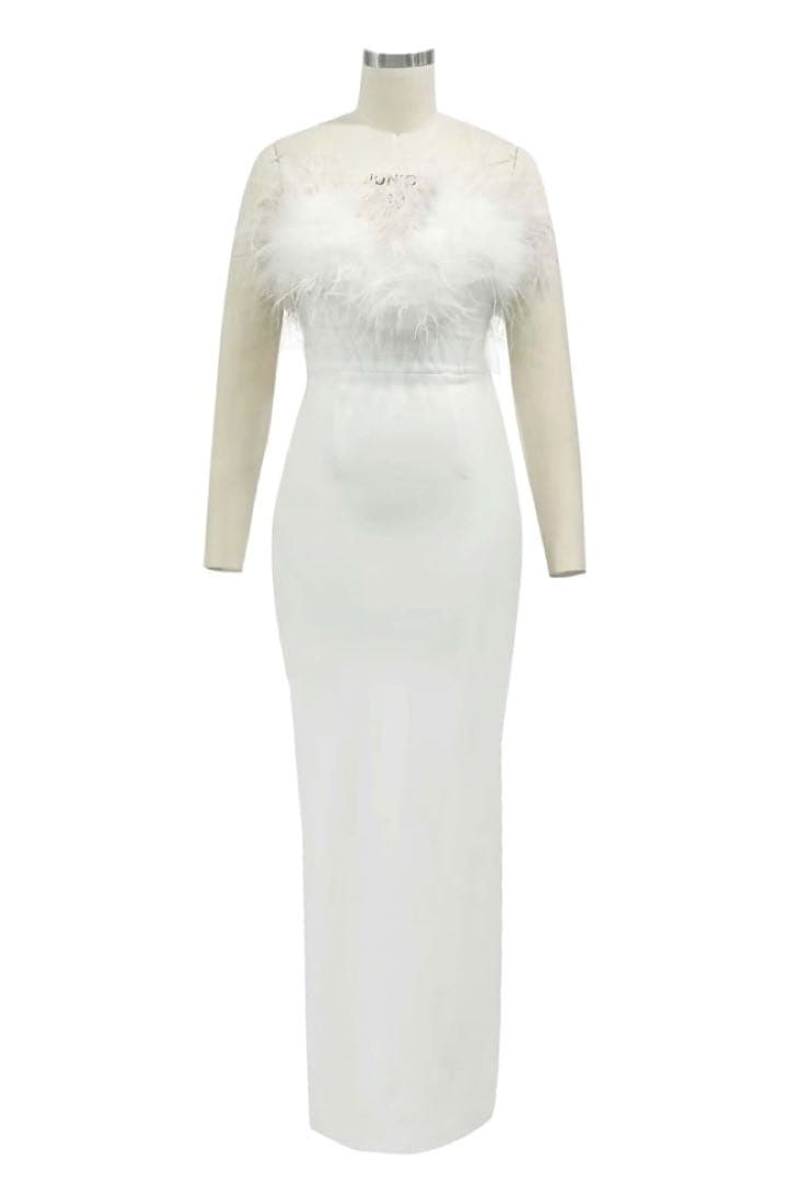 フェアリーバストバックスリットタイトドレス