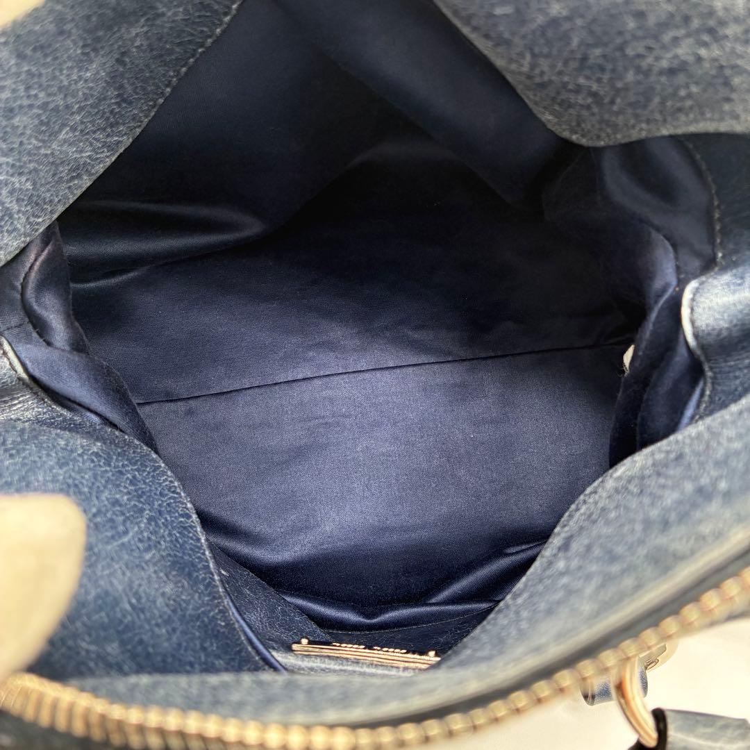 MIUMIU ミュウミュウ ハンドバッグ 2WAY ショルダー リボン ブルー