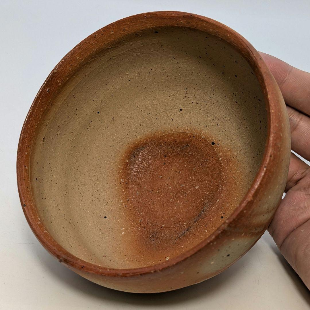 初代森陶岳 備前焼 緋襷茶盌 合箱合布 折松葉印 抹茶碗 抹茶茶碗 茶道具 茶器