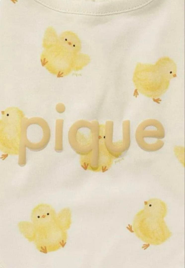 ジェラートピケ　ひよこ柄プルオーバー　Lサイズ