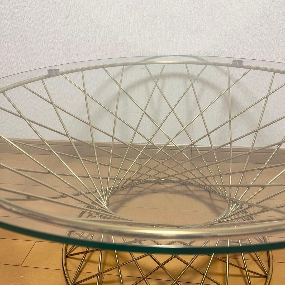 美品 Francfranc フランフラン マーリアコーヒーテーブル ゴールド