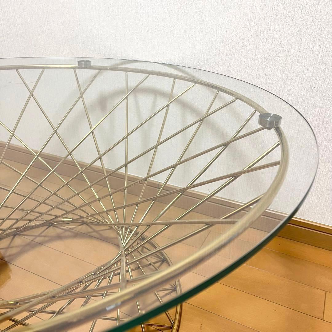 美品 Francfranc フランフラン マーリアコーヒーテーブル ゴールド