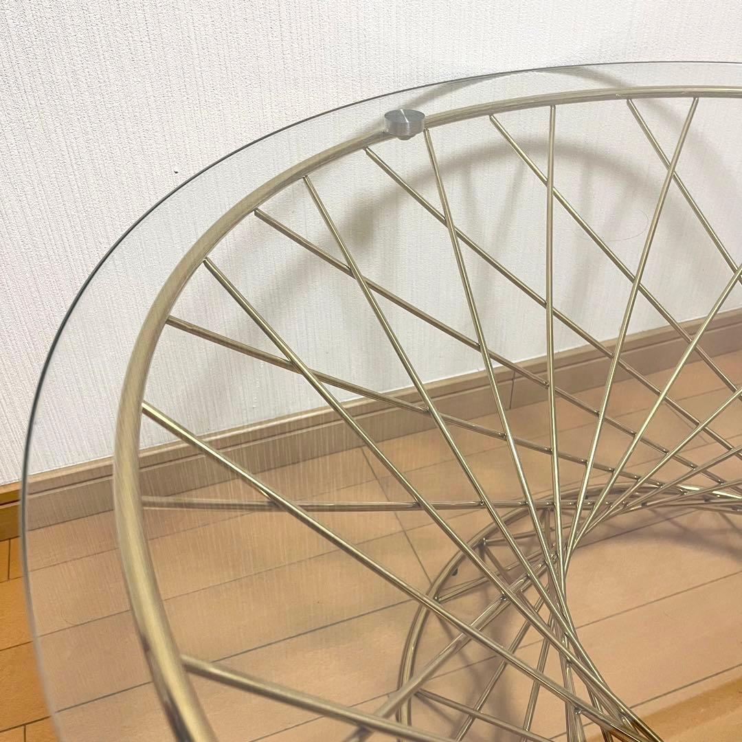 美品 Francfranc フランフラン マーリアコーヒーテーブル ゴールド