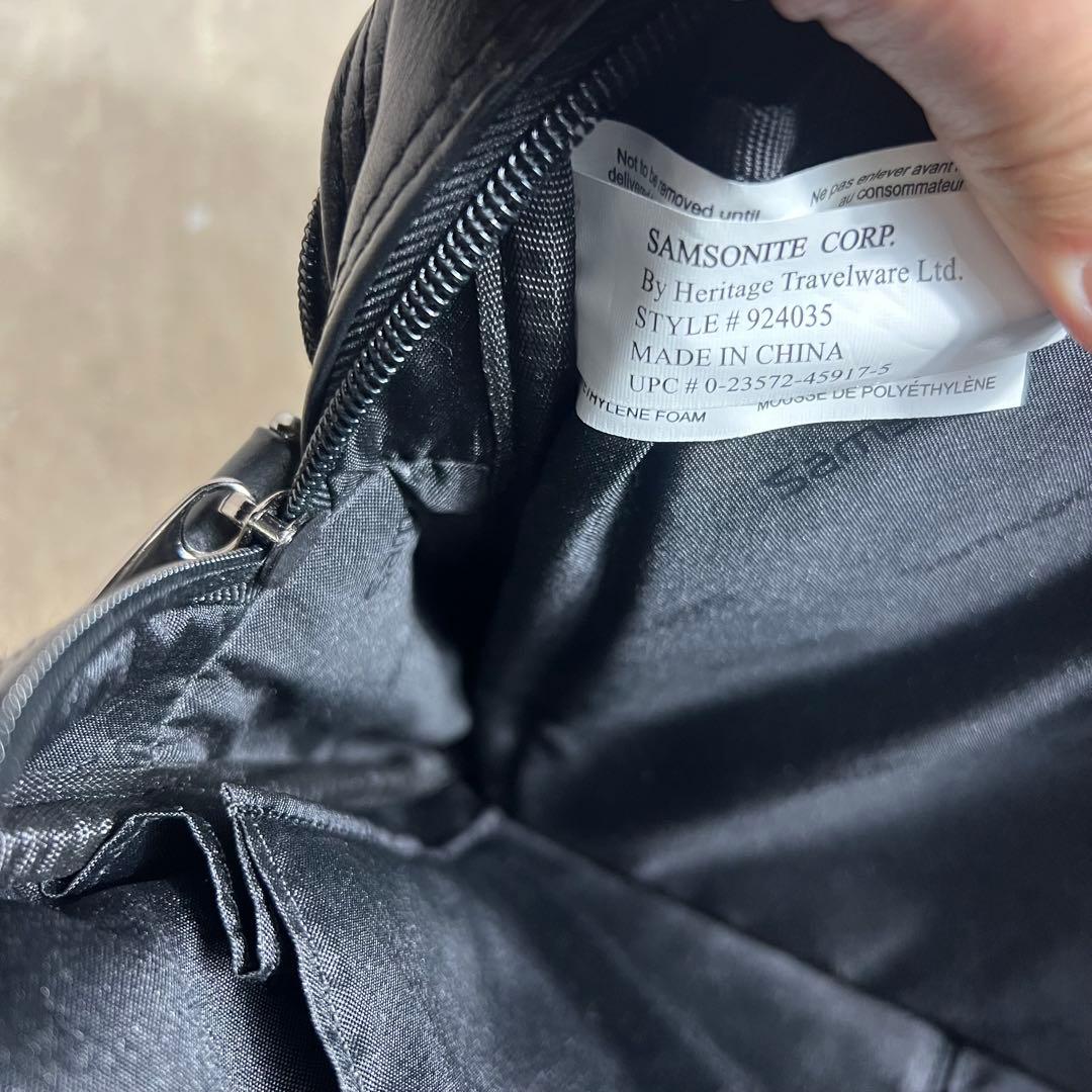 極美品 Samsonite 2ルーム ブリーフケース ビジネスバッグ 牛革