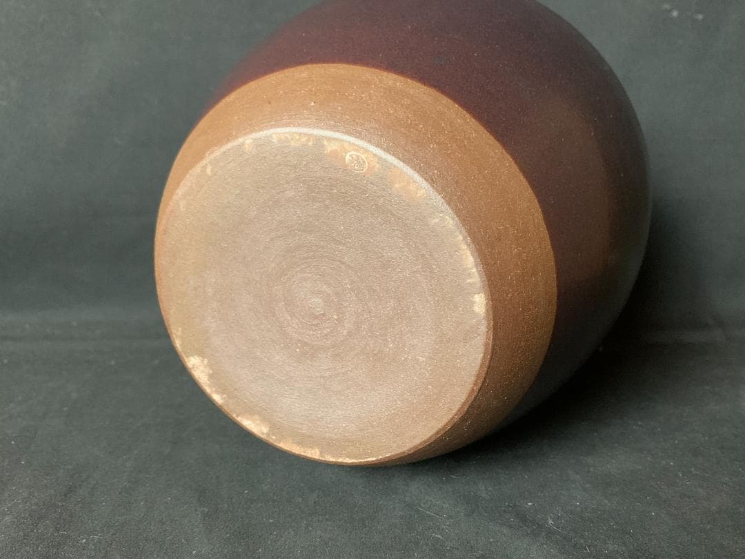 丹波焼 尾中窯 市野信水造 荘壷 飾壺 正絹紐 茶道具 共箱 778