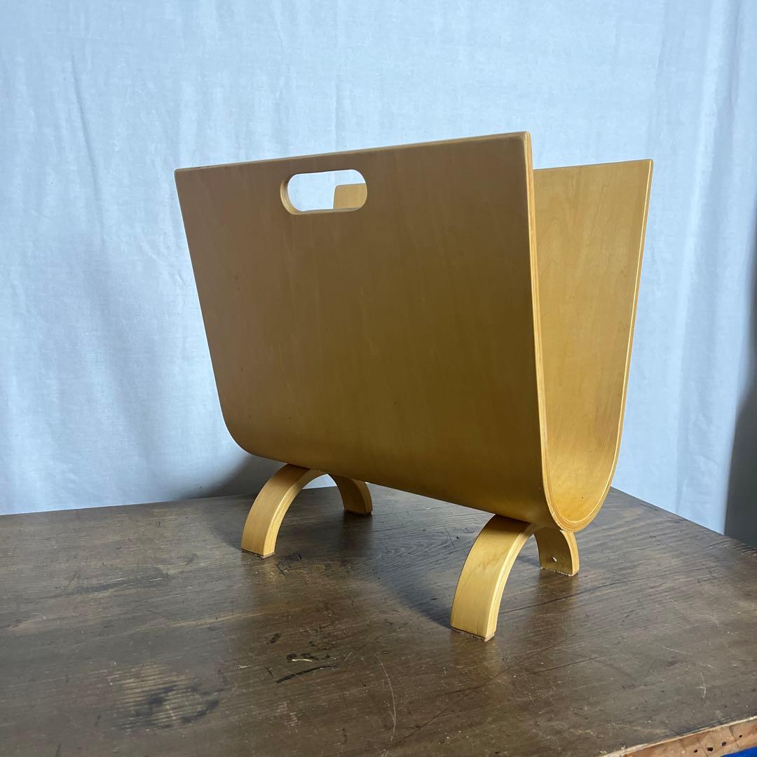当時物ミッドセンチュリー◾️プライウッド 本立て マガジンラック レコードスタンド