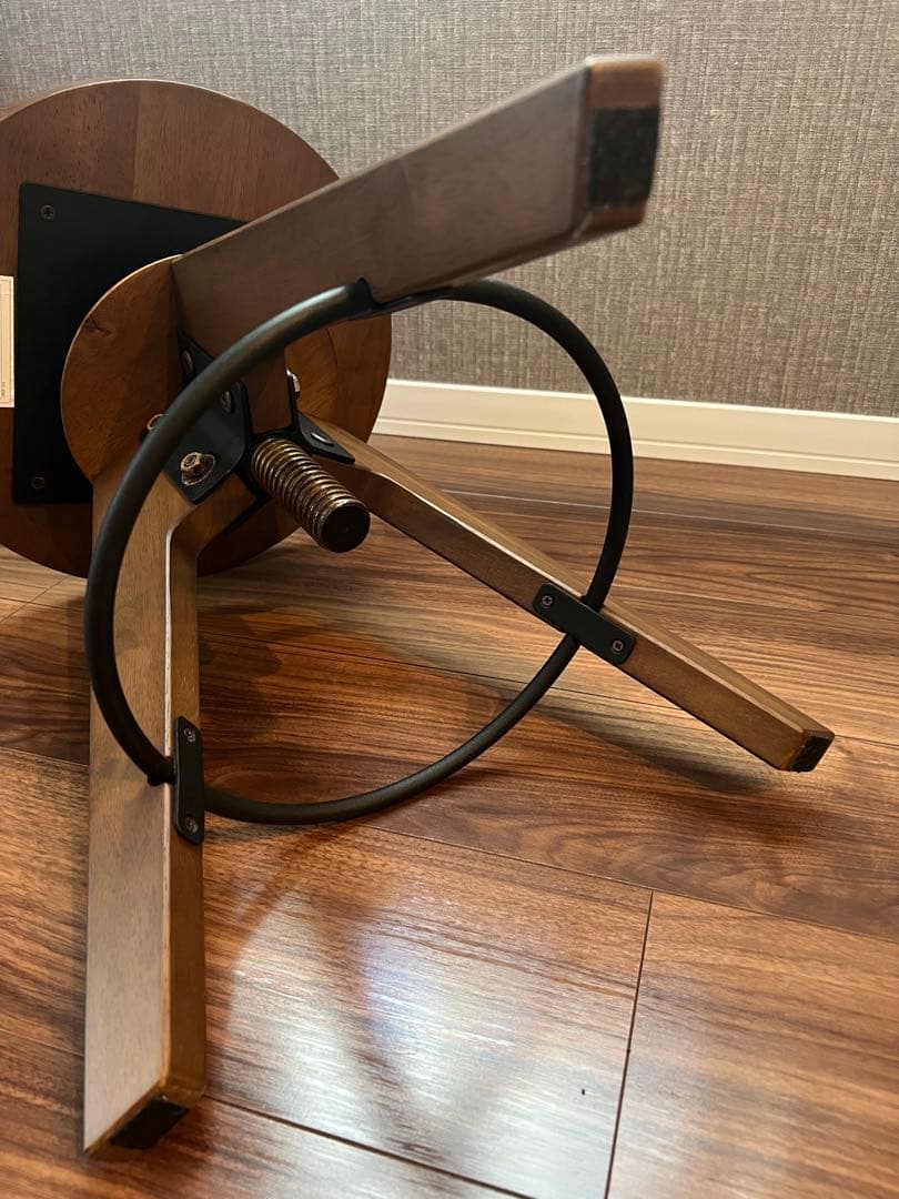 unico VIZ(ヴィズ)　スツール サイドテーブル ブラウン 高さ調整可能