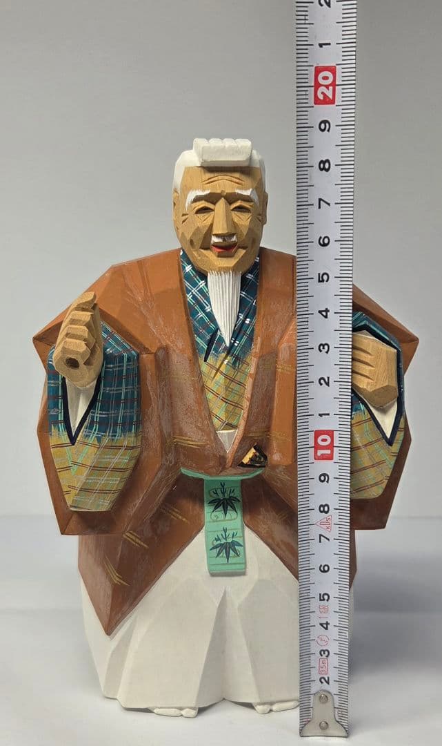 高砂　奈良一刀彫　人形　木工　金箔　松園