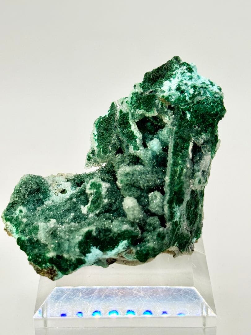 マラカイトクォーツ　ドゥルージー　原石　鉱物標本　天然石　水晶　孔雀石