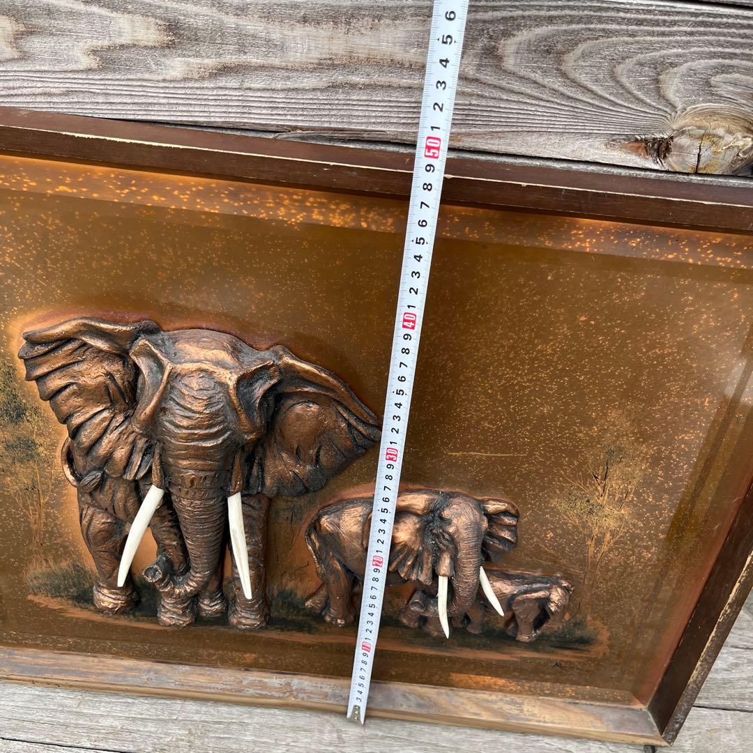 ヴィンテージ銅の象壁掛け