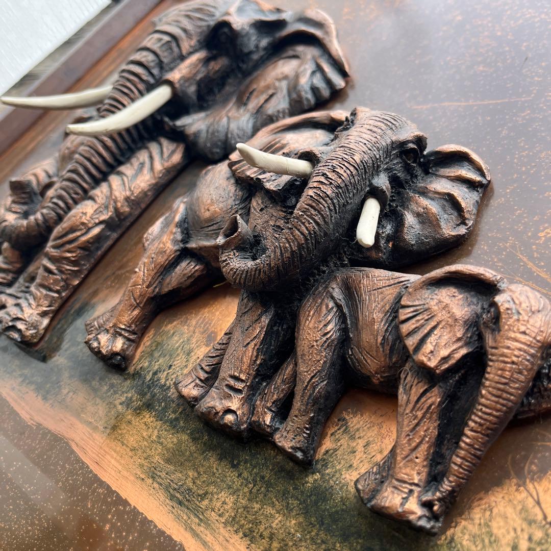 ヴィンテージ銅の象壁掛け