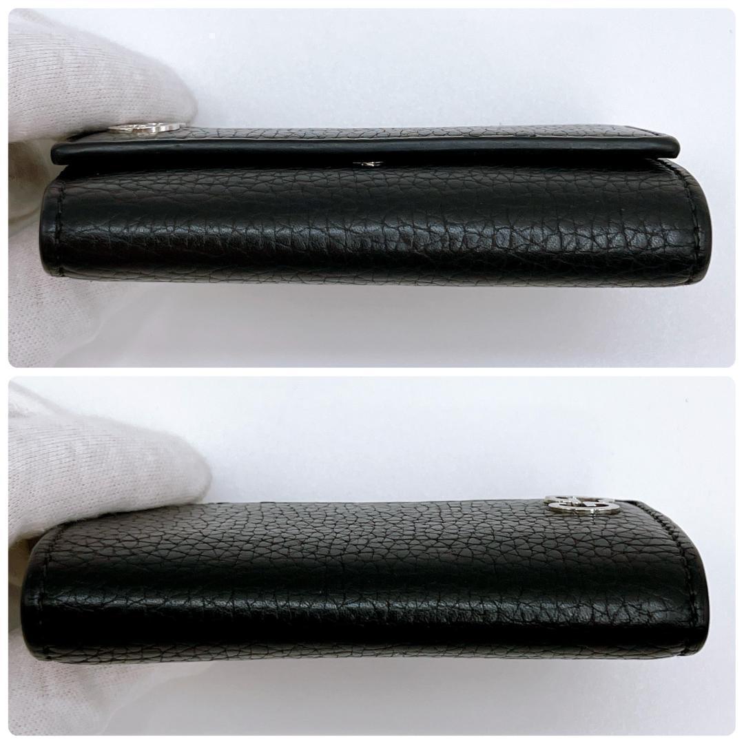 グッチ GUCCI 6連 キーケース ブラック レザー GGメタル 473924