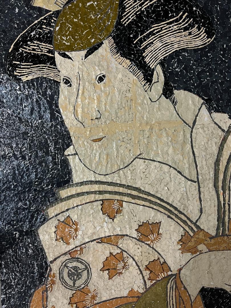 【浮世絵貼り絵アート】東洲斎写楽オマージュ/四代目岩井半四郎の乳人重の井/