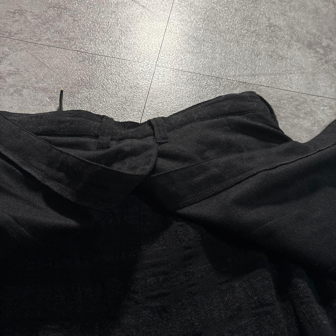 d.hygen ディーハイゲン　ウールレイヤードクロップドパンツ　アルチザン　黒