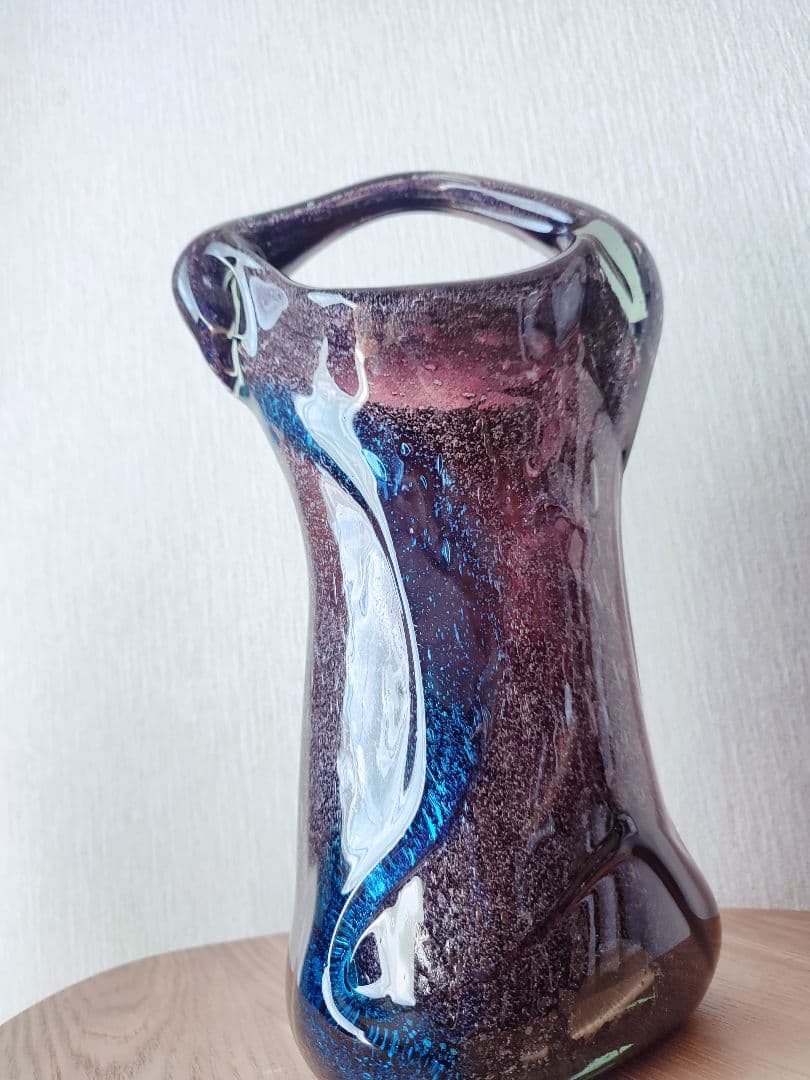 希少　琉球ガラス　稲嶺盛吉　花瓶　フラワーベース