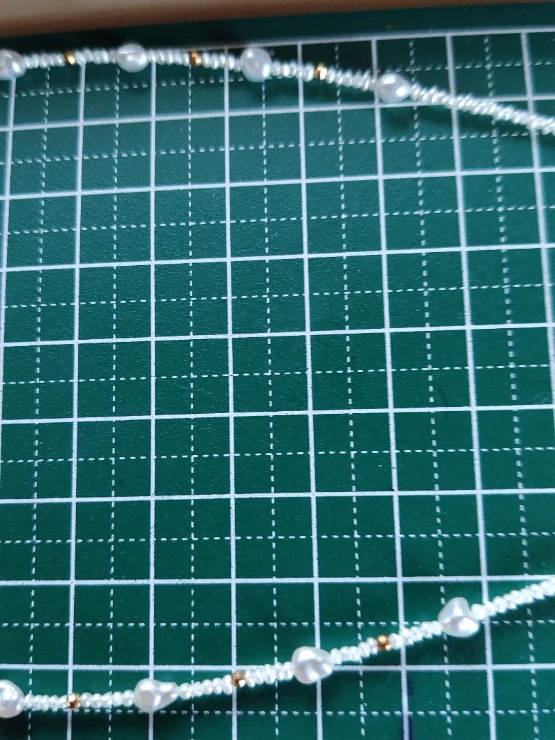 K18 アコヤ真珠ケシパール、あこや砂芥子パールの、オメガ風ネックレス