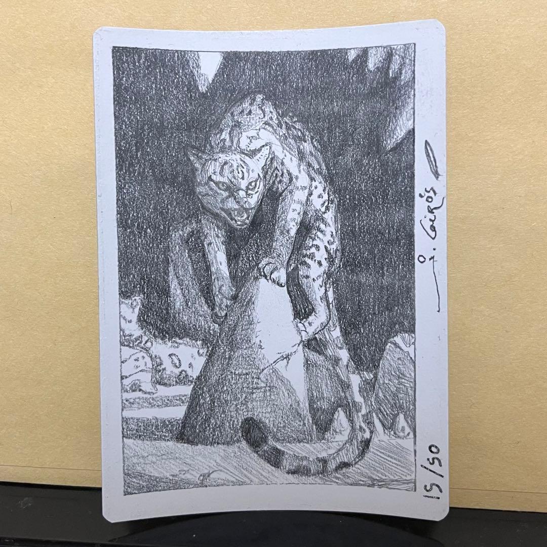 オセロットの群れ/ocelot pride foil スケッチ入りプルーフ