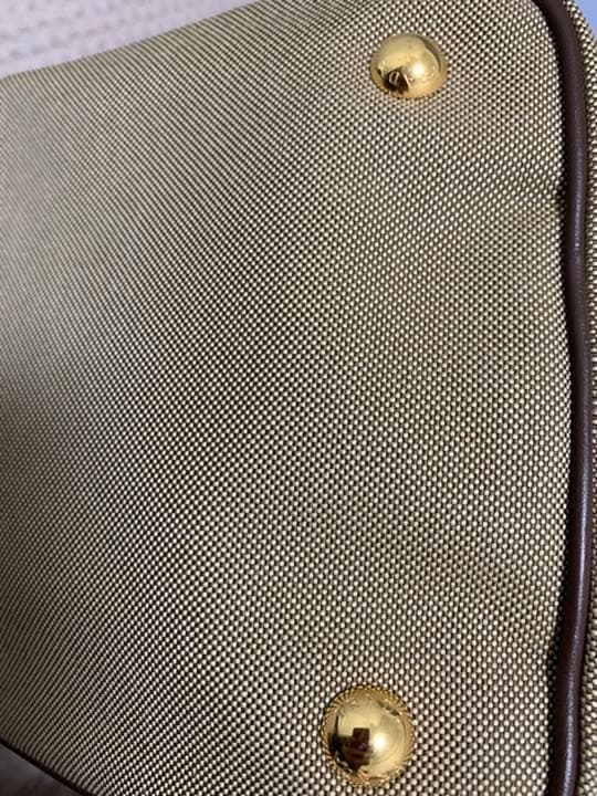 最終値下げ美品♪プラダ/2way/ハンドバッグ/ショルダー/ブラウン/キャンバス