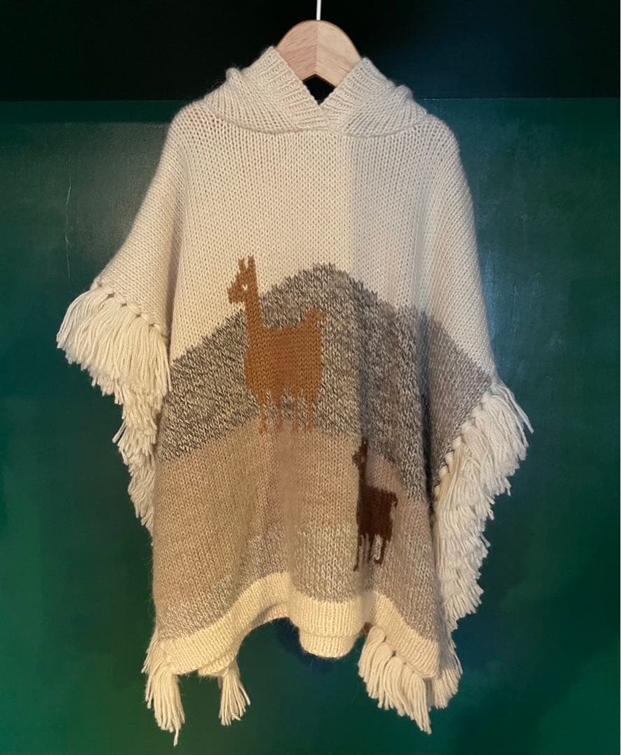 Bonpoint ポンチョ　アルパカ　ボンポワン caramel bonton