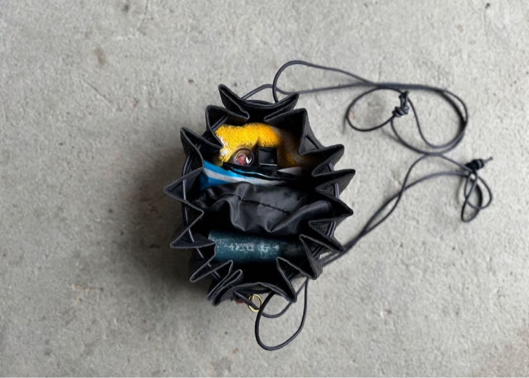 cain en padam ブラック　巾着バッグ