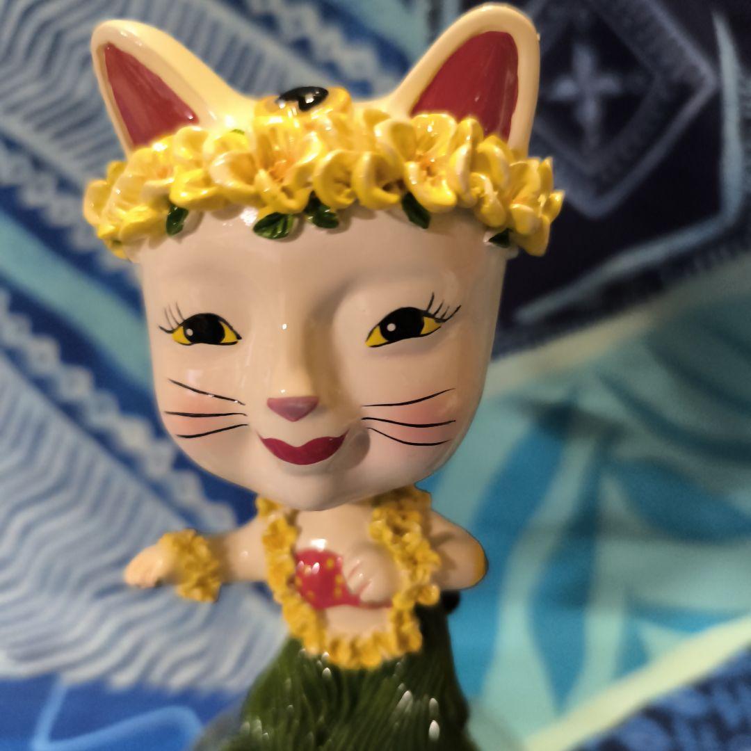ハワイアン猫型フィギュア女の子 Good LuckHawaii