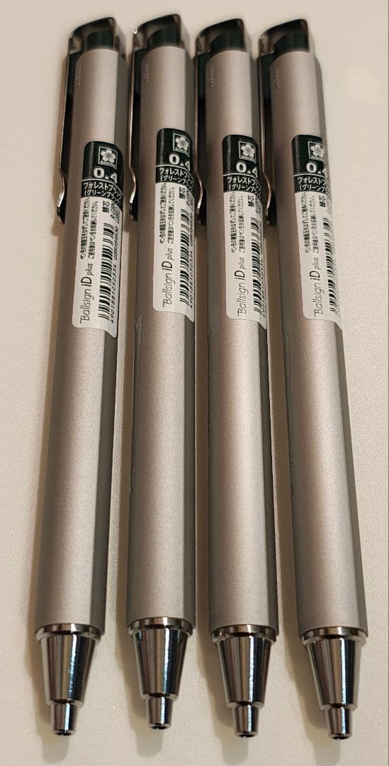 【確認中】サクラクレパス　ボールサイン　iDプラス　0.4mmナイトブラック4本