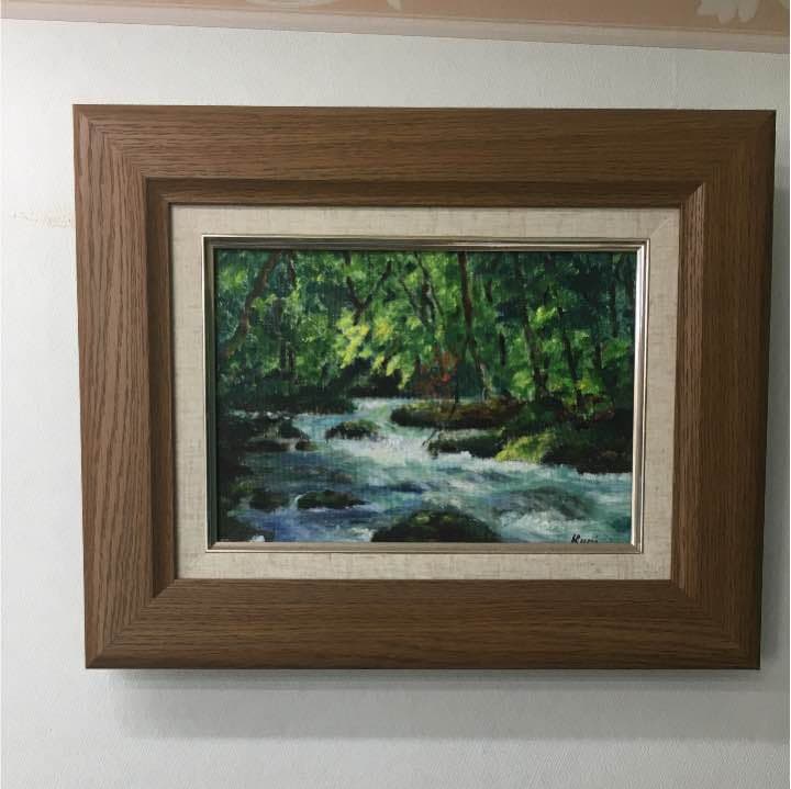 奥入瀬 油絵 SMサイズ