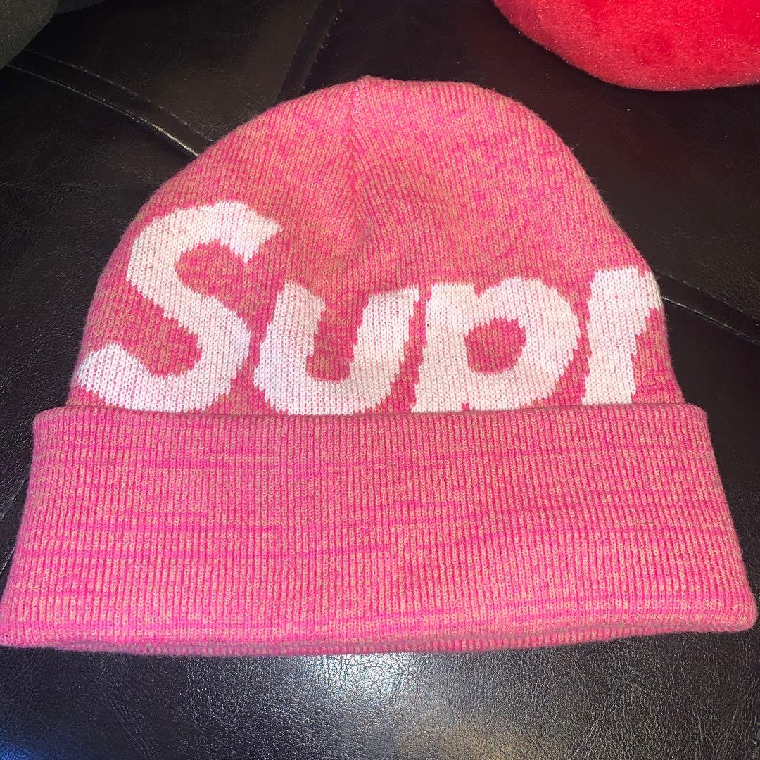 Supreme ピンク ニット帽　ビーニー