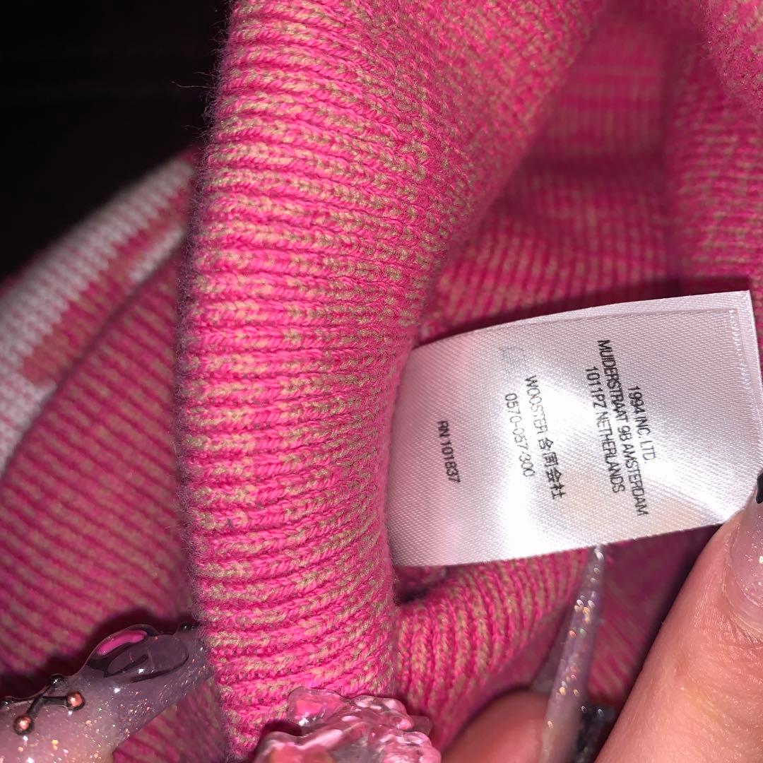 Supreme ピンク ニット帽　ビーニー