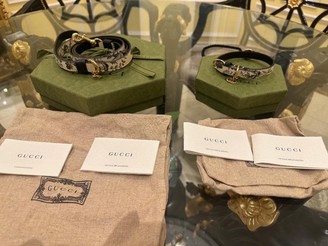 GUCCI グッチ ドッグ リード&カラー ２点セット 犬用 首輪