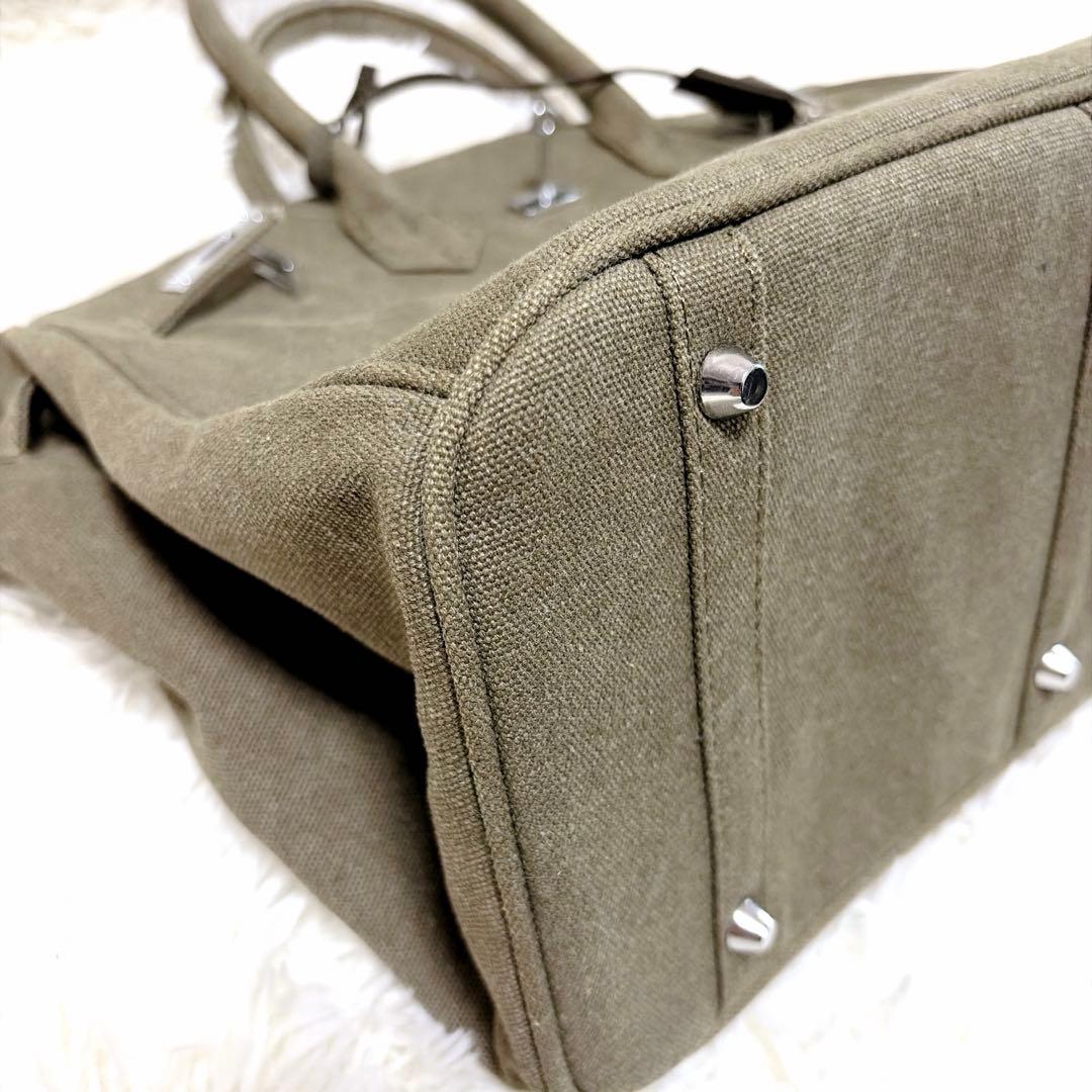 美品⭐︎ヴィンテージ加工 birkin型 オリーブ カーキ キャンパス ミリタリー