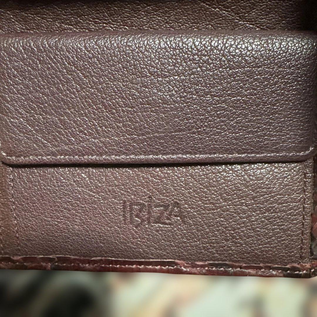 イビザ　パイソン革　二つ折り財布