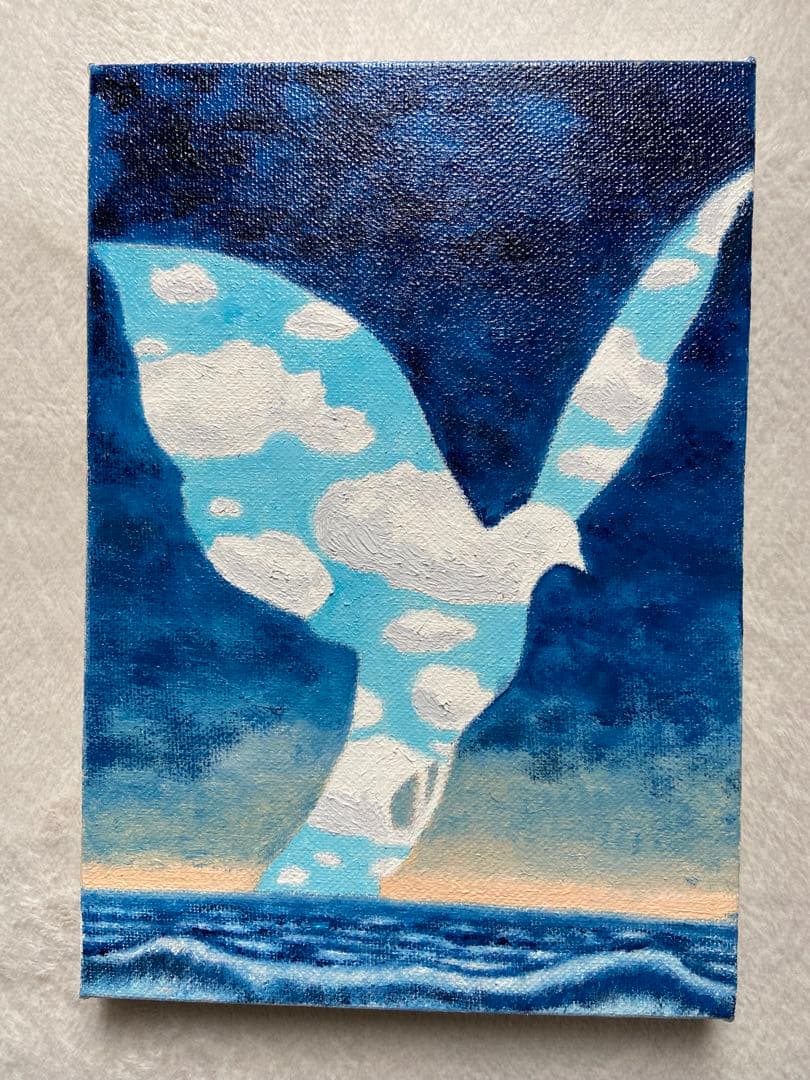 マグリット　肉筆手描きの油絵模写画　大家族