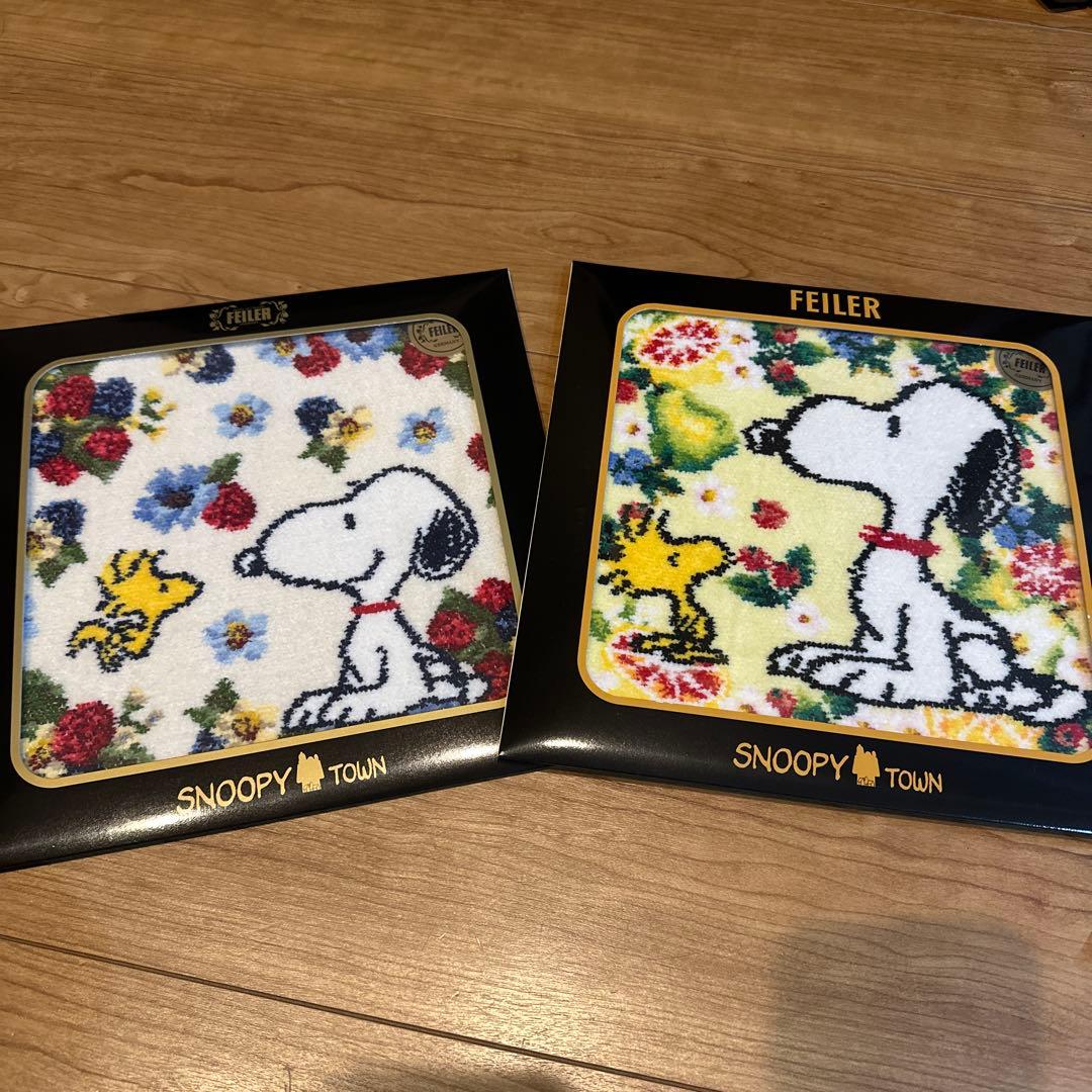 スヌーピー フェイラーのタオルハンカチ 2枚セット