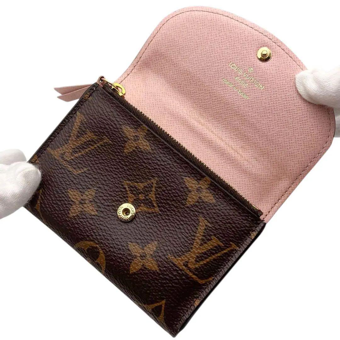 235ルイヴィトン モノグラム 小銭入れ ローズ ポルトモネロザリ
