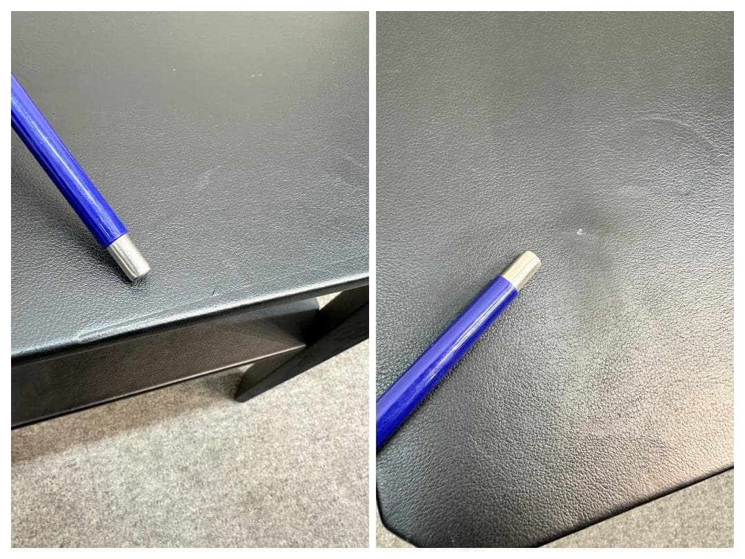 ■アルフレックス■モンテベロ　サイドテーブル　天板革張り込み仕様＆棚板付き