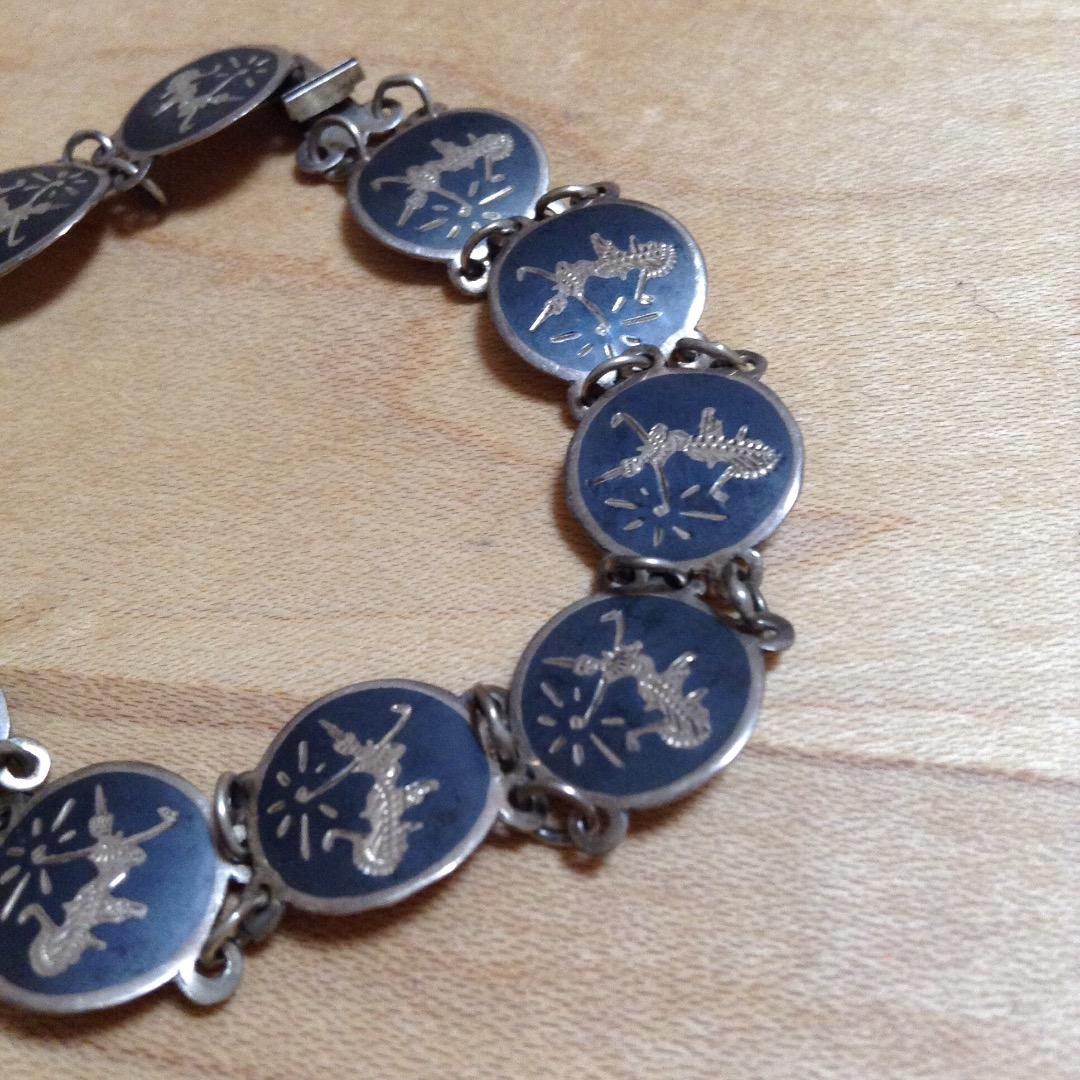 【アンティーク】七宝ブローチ、ブレスレット