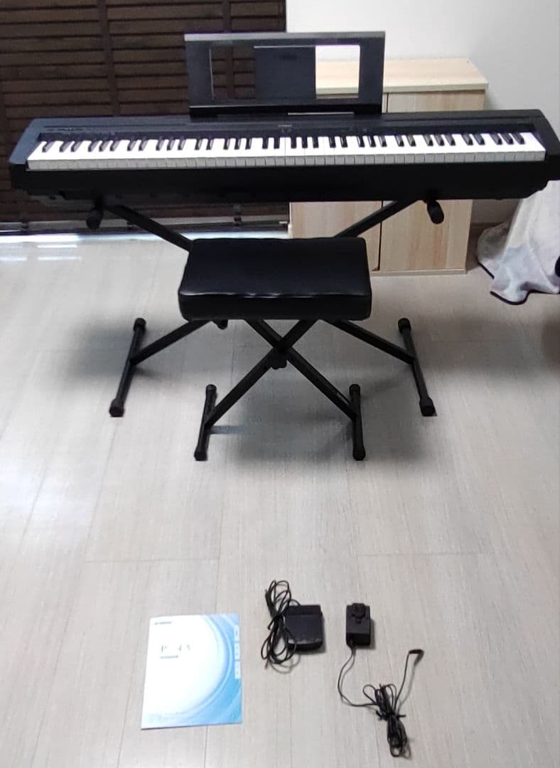 【手渡し限定】2021年製 ヤマハ P-45B Xスタンド イス 一式