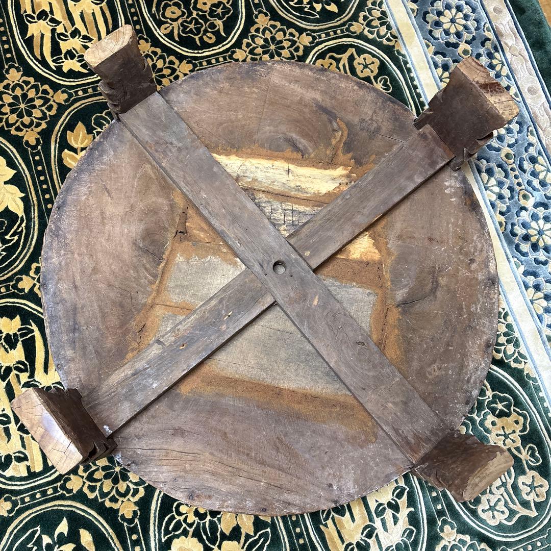 インド　チャパティテーブル　アンティーク